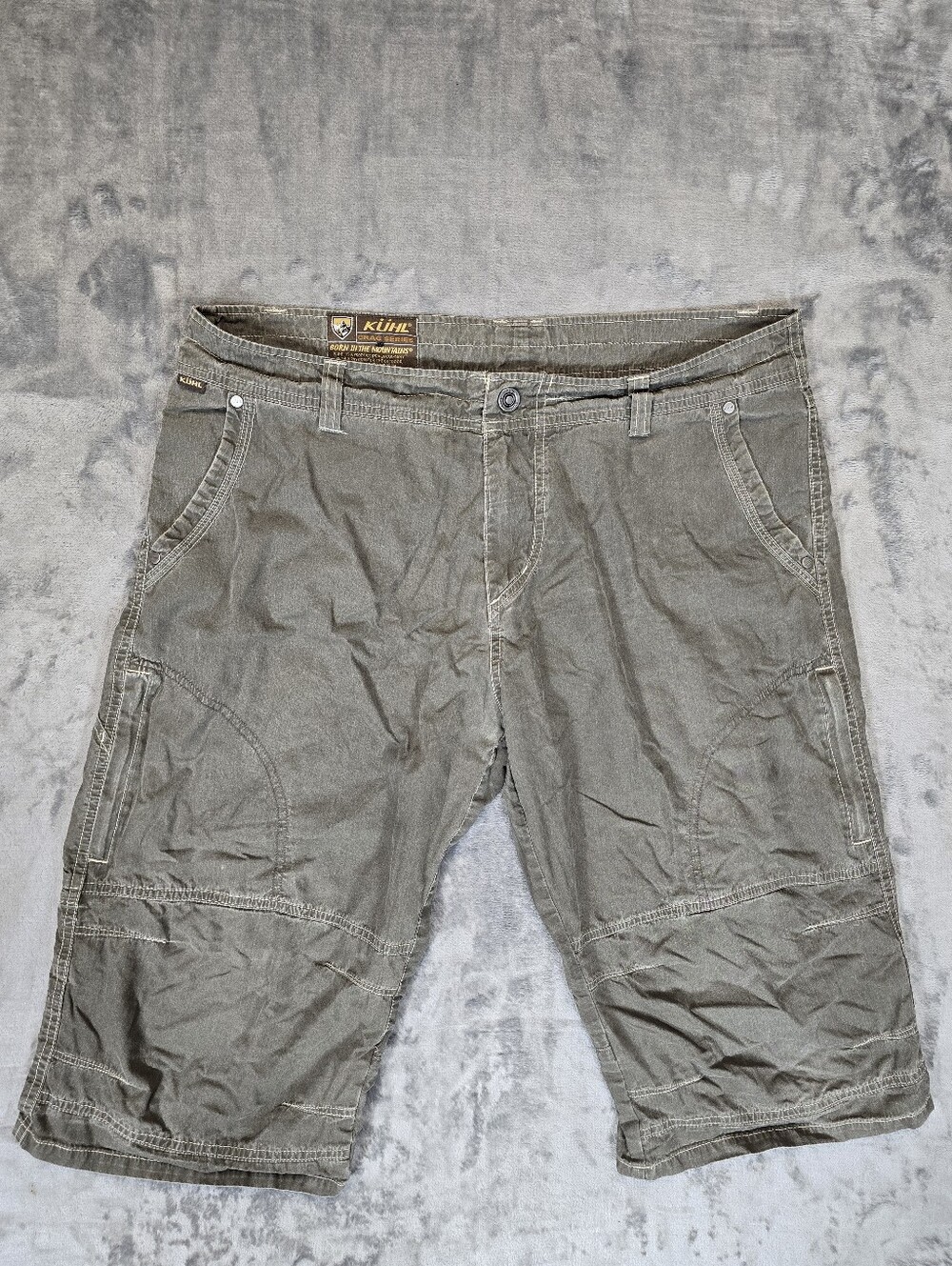 Kuhl Crag Series Below The Knee Hiking Shorts Size 36 Gray Outdoor